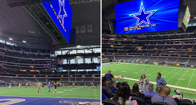 Closed Captioning on the Video Screen at AT&T Stadium