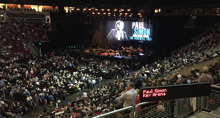Closed Captioning at Seattle’s Key Arena During Paul Simon Concert